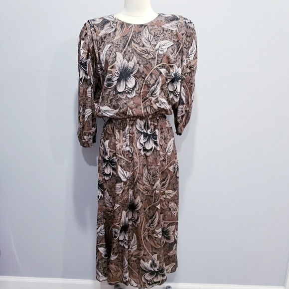 Vintage Dresses & Skirts - Vintage 80's retro print dress 10